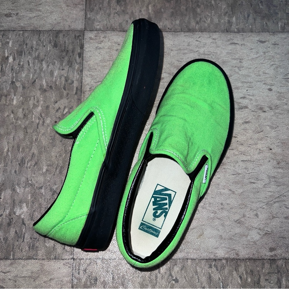 Custom VANS Jasmine Green, Skateboard Shoe